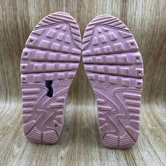 Women's Size 8.5 Youth 7 - Nike Air‎ Max 90 LTR White Sneakers Shoes CD6864-121 - Picture 8 of 9